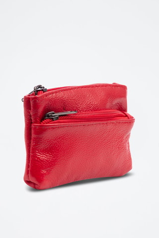 Porta-moedas em couro Atrani - Vermelho - Vermelho