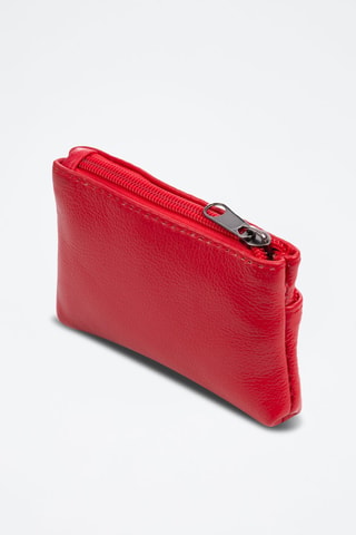 Porta-moedas em couro Atrani - Vermelho - Vermelho
