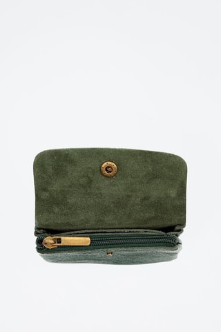 Porta-moedas em couro Alpignano - Verde-escuro - Verde-escuro