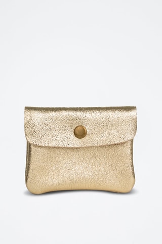 Porta-moedas em couro Alpignano - Dourado - Dourado