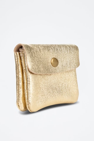 Porta-moedas em couro Alpignano - Dourado - Dourado