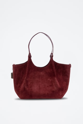 Mala shopper em nobuck - Bordô