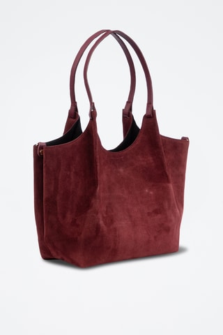 Mala shopper em nobuck - Bordô
