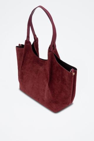 Mala shopper em nobuck - Bordô