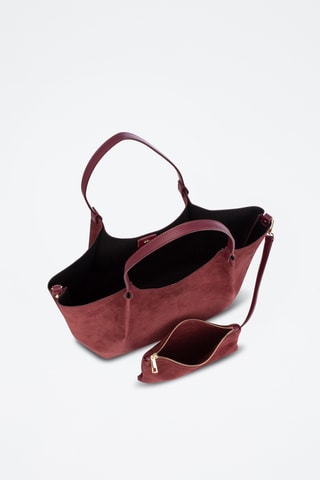 Mala shopper em nobuck - Bordô