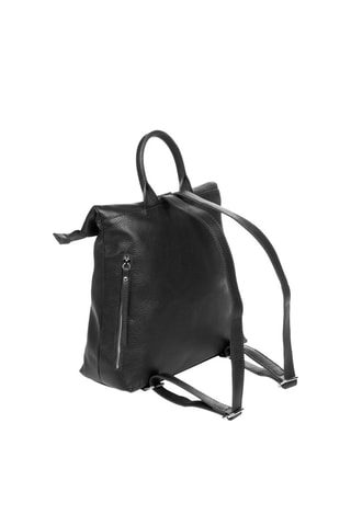 Mochila de couro Preto - Preto e vermelho