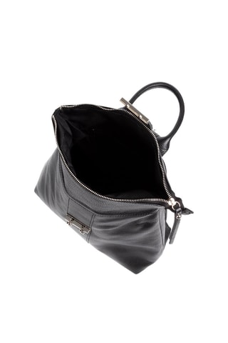 Mochila de couro Preto - Preto e vermelho