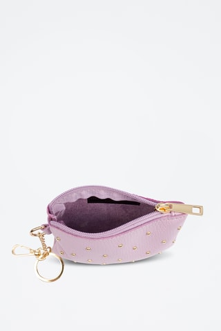 Porta-moedas em couro Bellosguardo - Violeta