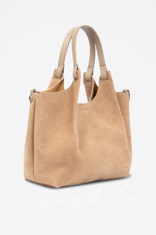 Mala shopper e pochete de nobuck Baragiano - Toupeira - Toupeira