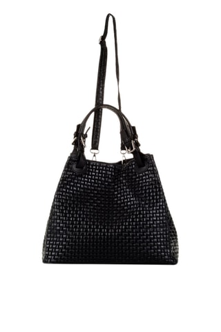 Mala shopper em couro - Preto - Preto