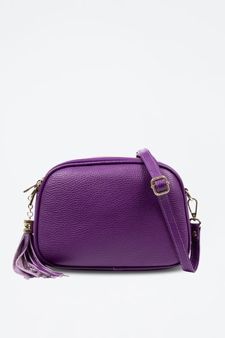 Mala a tiracolo em couro 
Violeta - Firenze Artegiani - Bege e branco