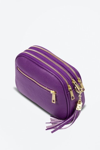 Mala a tiracolo em couro 
Violeta - Firenze Artegiani - Bege e branco