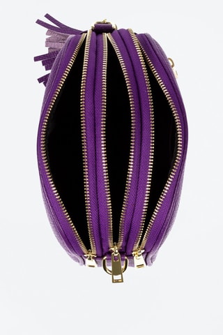 Mala a tiracolo em couro 
Violeta - Firenze Artegiani - Bege e branco