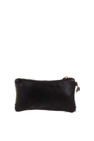 Pochete em couro Camel e branco - Firenze Artegiani - Castanho