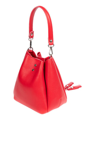 Mala bucket em couro Vermelho - Firenze Artegiani - Vermelho