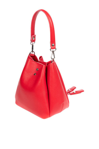 Mala bucket em couro Vermelho - Firenze Artegiani - Vermelho