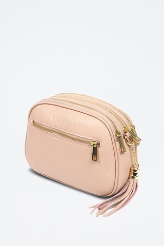 Mala a tiracolo em couro Rosa - Firenze Artegiani - Dourado e rosa