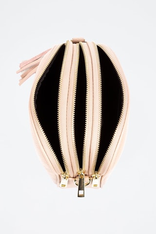 Mala a tiracolo em couro Rosa - Firenze Artegiani - Dourado e rosa