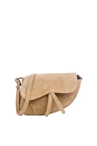 Mala a tiracolo em nobuck 
Creme - Bege