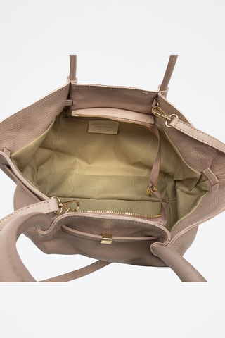 Mala shopper em couro Bema - Rosa