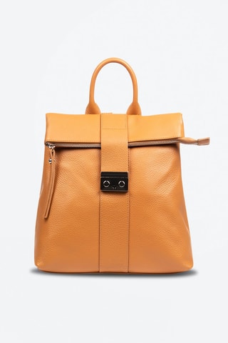 Mochila em couro Foca - Camel - Castanho