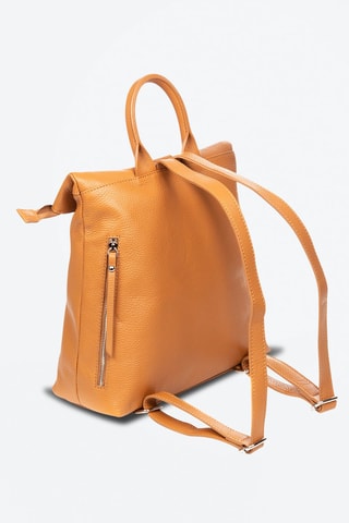Mochila em couro Foca - Camel - Castanho