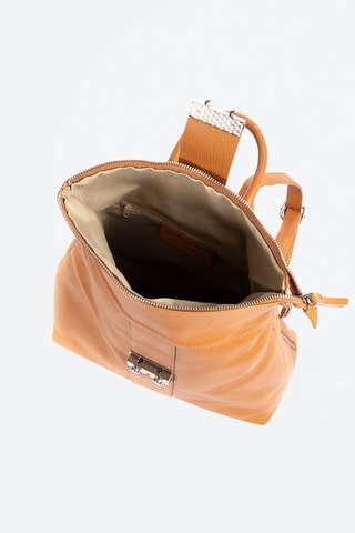 Mochila em couro Foca - Camel - Castanho