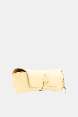 Estojo para óculos em couro - Amarelo