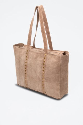 Mala shopper de couro Alonte Toupeira - Firenze Artegiani - Castanho