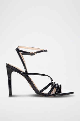 Sandales à talons vernies - Noir