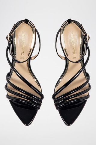 Sandales à talons vernies - Noir