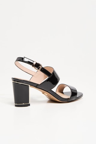 Sandales à talons vernies - Noir