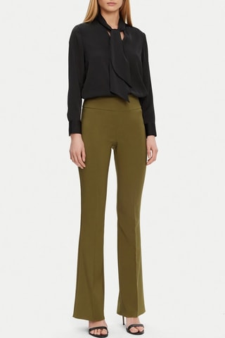 Pantalon taille haute - Kaki