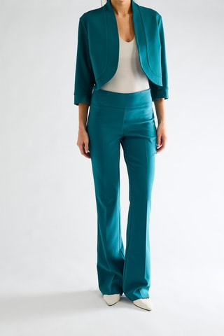 Pantalon taille haute - Vert émeraude