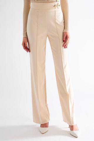 Pantalon taille haute - Beige