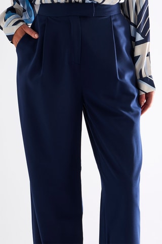 Pantalon taille haute - Bleu foncé