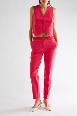Pantalon taille haute - Fuchsia