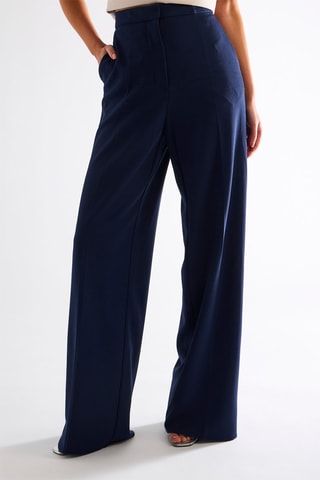 Pantalon taille haute - Bleu nuit