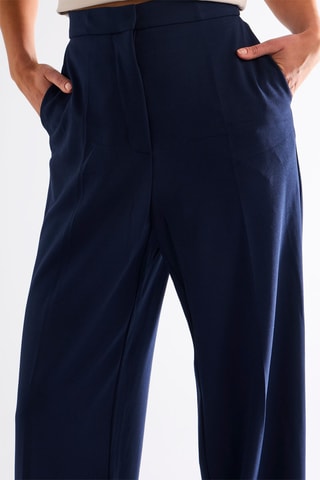 Pantalon taille haute - Bleu nuit