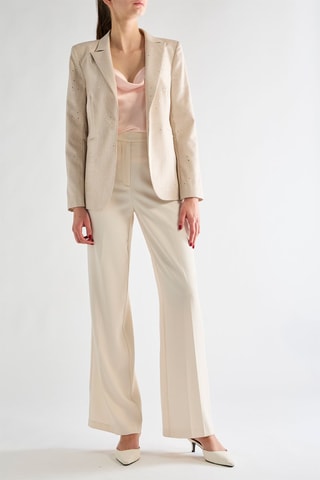 Pantalon taille haute - Beige