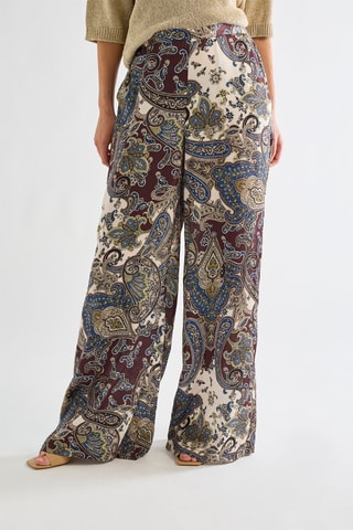 Pantalon - Marron et bleu foncé