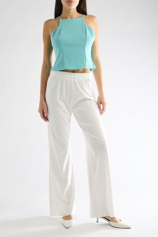 Pantalon taille haute - Blanc