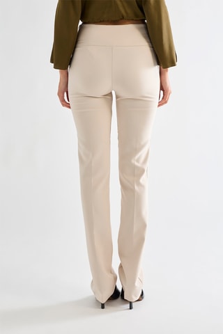 Pantalon taille haute - Beige