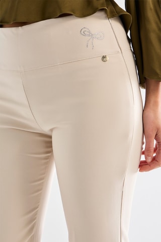 Pantalon taille haute - Beige