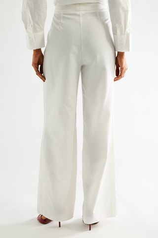Pantalon taille haute - Blanc