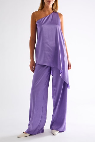 Pantalon taille haute - Violet