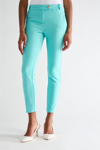 Pantalon cigarette - Turquoise