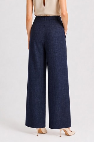 Pantalon wide legs - Bleu foncé