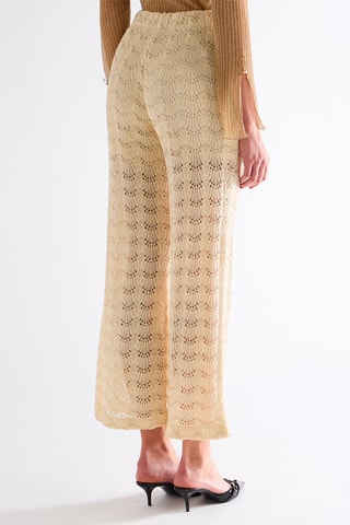 Pantalon taille haute - Beige
