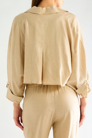 Veste courte en lin - Doré
